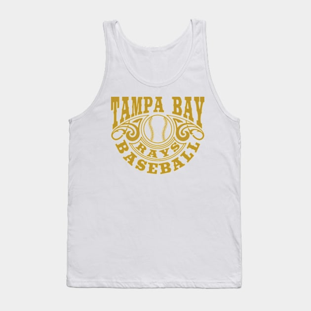 Vintage Retro Tampa Bay Rays Baseball Tank Top by carlesclan